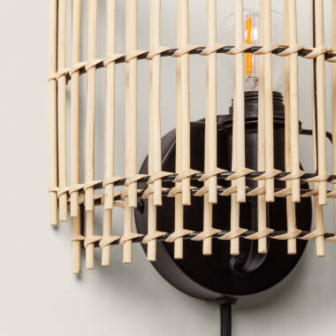 Afbeelding van Wandlamp van natuurlijk Bamboe Kaia