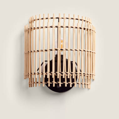Afbeelding van Wandlamp van natuurlijk Bamboe Kaia
