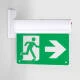 Bild von LED-Notleuchte mit doppelseitigem Schild 2W