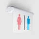 Bild von LED-Notleuchte mit doppelseitigem Schild 2W