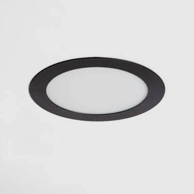 Round SuperSlim 12W LED Downlight Ø155mm in Glossy Black
