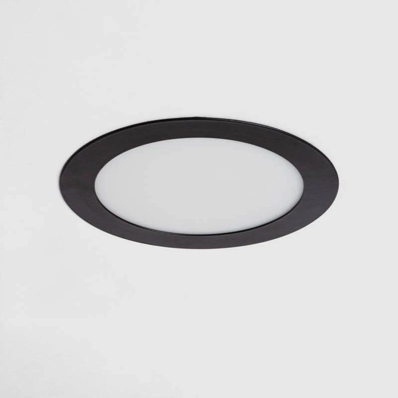 Immagine di Downlight LED 12W Circolare SuperSlim Foro Ø 155mm Nero Lucido