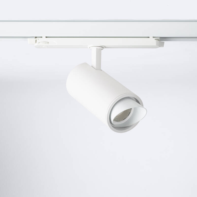 Bild von 3-Phasenstromschiene LED-Strahler 30W Fasano Cilindro Bisel Dimmbar DALI Weiss