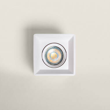 Afbeelding van Plafondlamp Space Wit vierkant met GU10 lamp