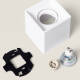 Image de Plafonnier Space Carré Blanc avec Ampoule GU10