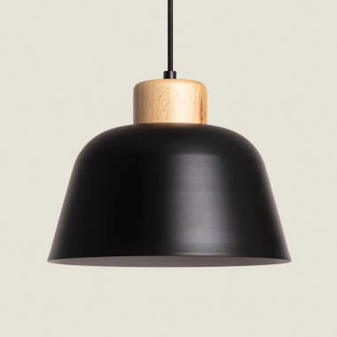 Lampa Wisząca z Metalu i Drewna Wawak