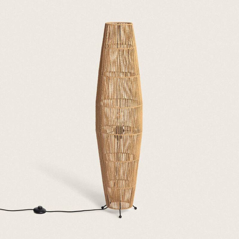 Image de Lampadaire Papier Tressé Mahali