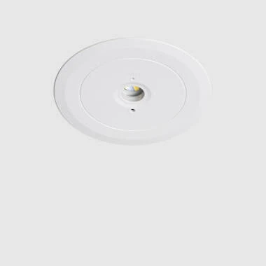 Lampada di emergenza a LED da incasso, 120 lm, foro Ø 136 mm, 3 ore di autonomia