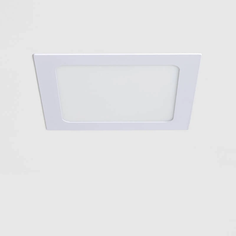 Image de Dalle LED 12W Carrée Extra-Plate Coupe 155x155 mm