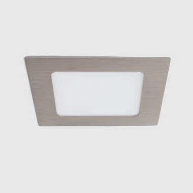 Pannello Downlight LED 6W Quadrato SuperSlim Foro 105x105mm Argento