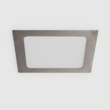Square SuperSlim 12W LED Downlight 155x155mm Cut Out in Silver