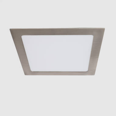 Square SuperSlim 18W LED Downlight 205x205mm Cut Out in Silver