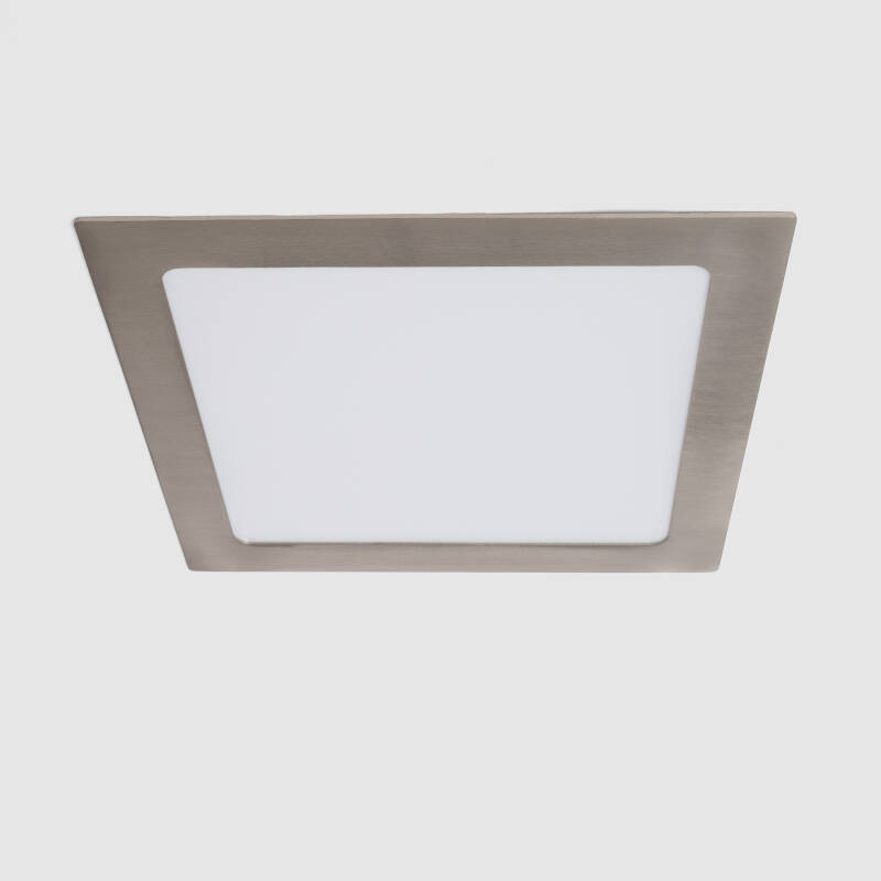 Image of Square SuperSlim 18W LED Downlight 205x205mm Cut Out in Silver