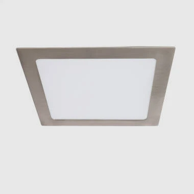 LED Einbaustrahler flach 18W Eckig SuperSlim Ausschnitt 205x205 mm Silber