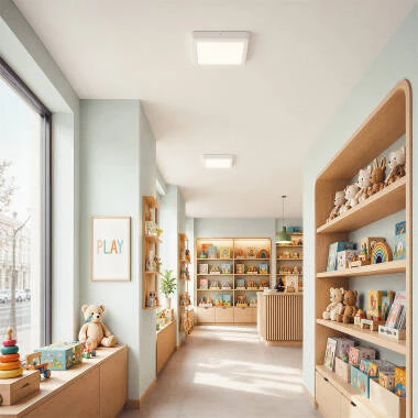Bild von LED-Deckenleuchte 18W Eckiges Metall 225x225mm Design White