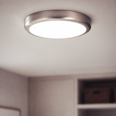 24W Silver Metal Round LED Surface Panel Ø300 mm