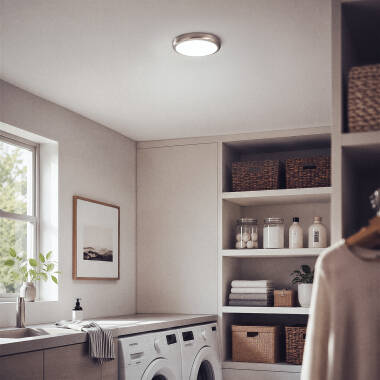 Bild von LED-Leuchte 24W Rund Metall Ø300 mm Design Silber