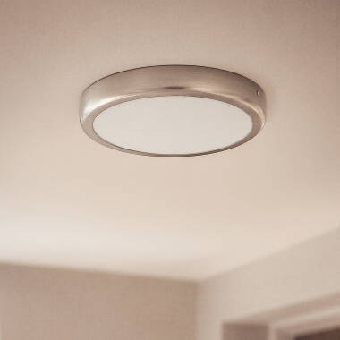 Design Round 24W Surface Mounted LED Light in Silver Ø300 mm