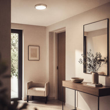 Bild von LED-Deckenleuchte 24W Rund Metall Ø300 mm Design Silber