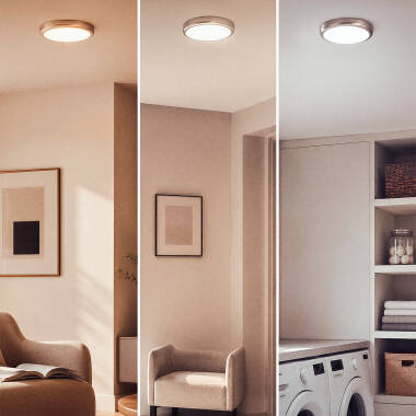 Bild von LED-Deckenleuchte 24W Rund Metall Ø300 mm Design Silber