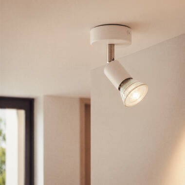 Afbeelding van Plafondlamp Aluminium Oasis met Spotlight Wit Verstelbaar