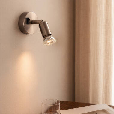 Afbeelding van Wandlamp Aluminium Richtbaar met Schakelaar 1 Spot Oasis Zilver