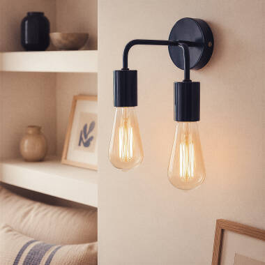 Wandlamp van Metaal Jayso 2 Spots