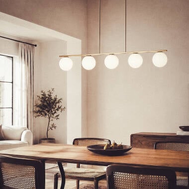 Bild von Pendelleuchte aus Metall und Glas Boqor