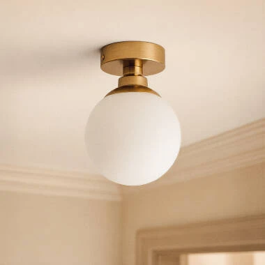 Deckenleuchte Metall und Glas Moonlight Brass 1 Strahler
