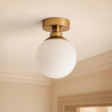 Plafondlamp Metaal en Glas Moonlight Brass 1 Spot