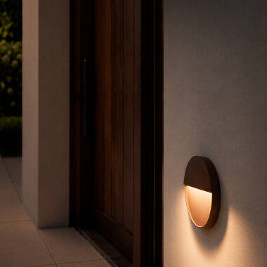 Afbeelding van LED-wandlamp Outdoor  6,5 W Selecteerbare CCT Aluminium, rond Opbouw Jade