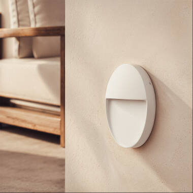 Image of Jade 6.5W Round Outdoor Surface Mounted Selectable CCT LED Wall Light