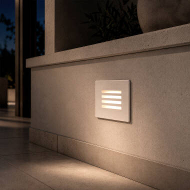 Image of Elis 3W Stainless Steel Outdoor Recessed LED Wall Light