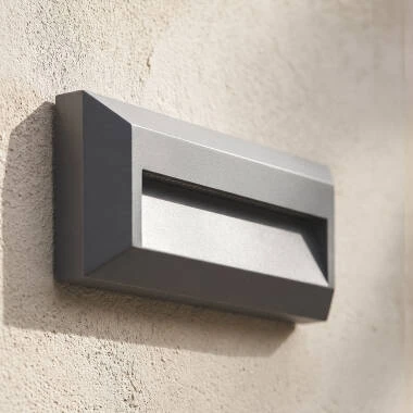 Segnapasso per Esterni LED 2W Superficie Parete Rettangolare Grigio Élide