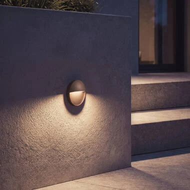 Bild von LED Außenwandleuchte 3W Oberfläche Rund Jade