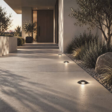 Image of Outdoor 4L 3W Round Ground Recessed Spotlight