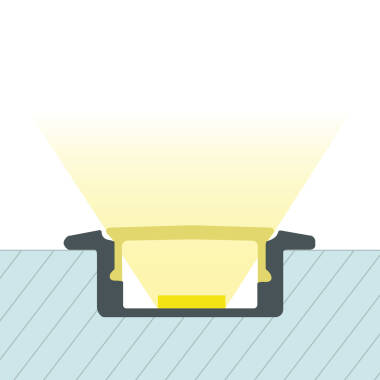 Profilo Alluminio da Incasso per Striscia LED fino a 12mm