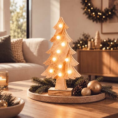 LED-Weihnachtsbaum Wood mit Batterie