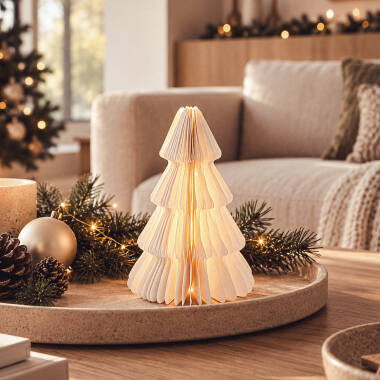 Likasi LED Paper Christmas Tree Battery Operated