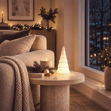 Afbeelding van Kerstboom LED  van Aardewerk op Batterijen Schnee