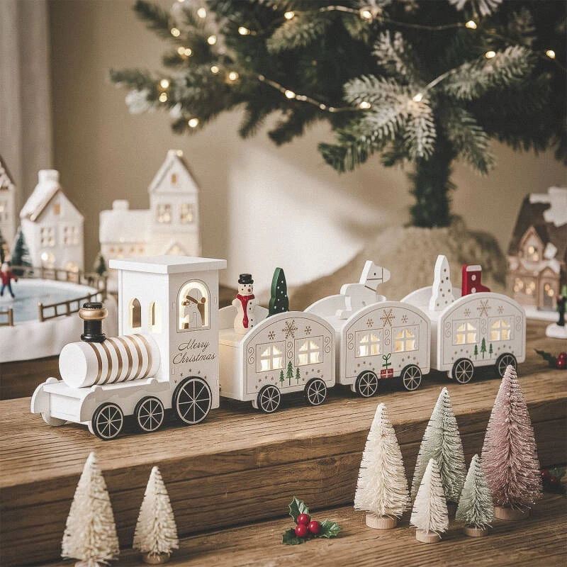 Kersttrein LED van Hout Noel 35cm