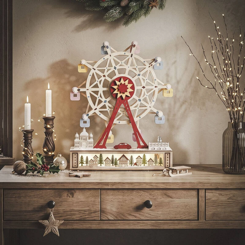 Kerst Reuzenrad LED van Hout Tivoli 