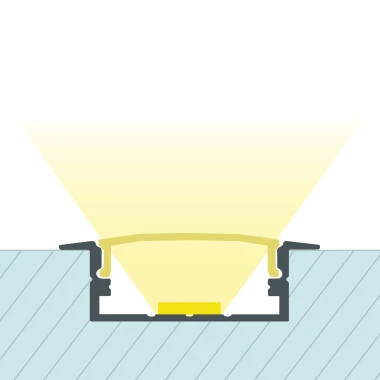 Aluminiumprofil Einbau für LED Streifen bis 18 mm