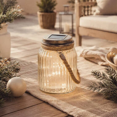 Afbeelding van Solar Glazen Pot LED Winy