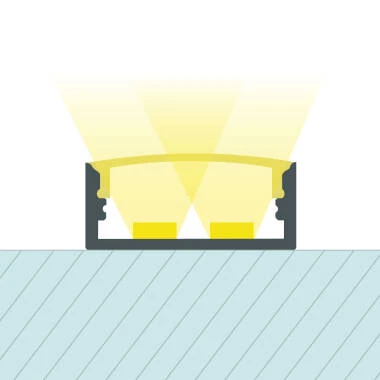 Surface Mounted Aluminium Profile for LED Strip up to 20mm
