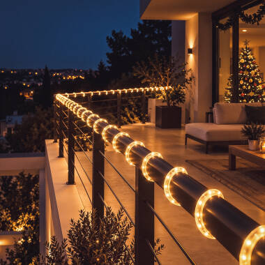Image of 220V AC Warm White LED Rope Light 36LED/m Cut at Every 100cm IP65