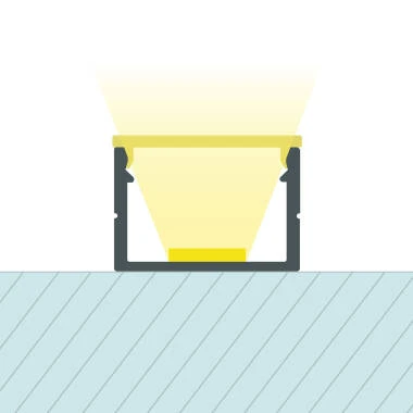 Profilé Aluminium En Saillie pour Rubans LED jusqu'à 15 mm