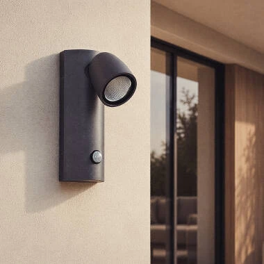 Applique Murale Extérieure LED 6W Aluminium avec Détecteur de Mouvement Abel