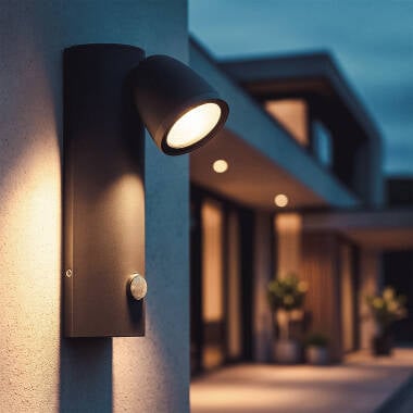 Afbeelding van Wandlamp Outdoor LED 6W Aluminium met Bewegingssensor Abel