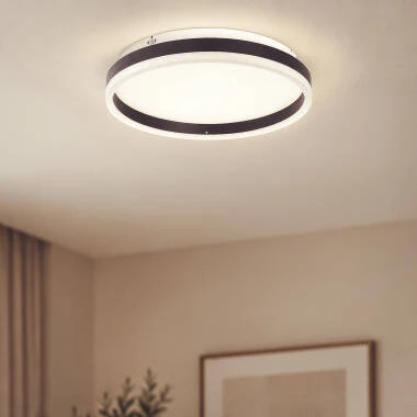 Plafonnier LED 24W Rond Métal CCT Sélectionnable Zuse